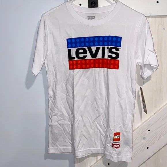 Levi's Shirts Tops Levis Lego White Short Sleeve Tee Shirt